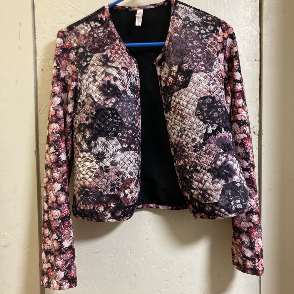 Xhilaration Floral Print Jacket-Small